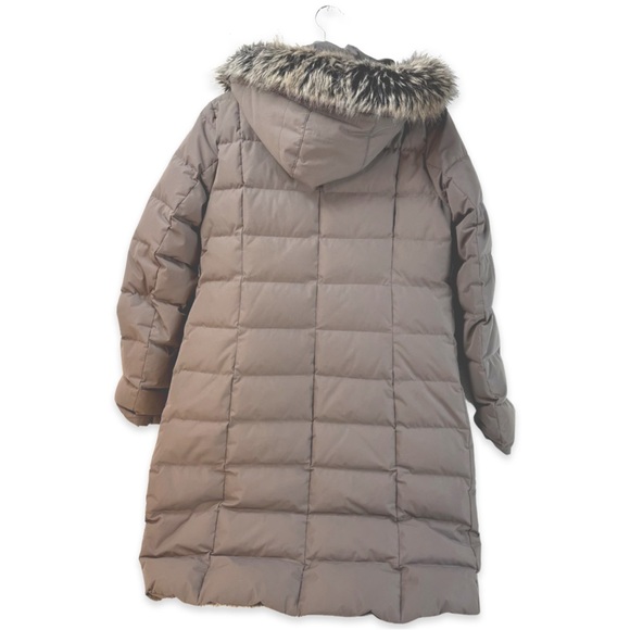 Women’s Lands End  Full Zip Hooded Quilted Puffer Coat Size: Xs color Brown - Picture 6 of 13